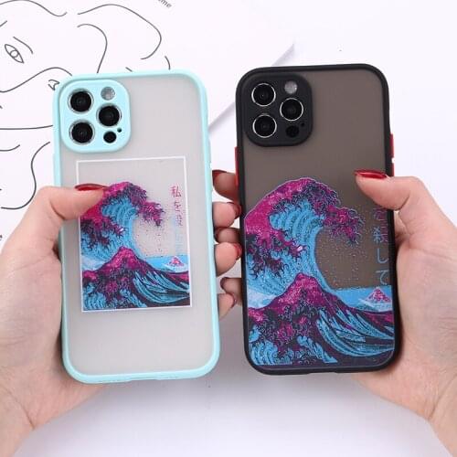 The Great Wave off Kanagawa Soft Matte Phone Case For iPhone 12 Mini 11 Pro Max 7Plus 7 8 6S XS Max Camera Protection Back Cover