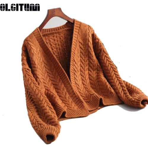 OLGITUM Women's Cardigans With A Zipper