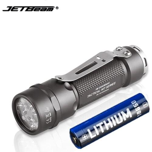 JETBeam IM Rechargeable Flashlight 1200LM 6 Lighting Modes Red+Green Flashing Tail Cap Tactical Switch Spootlight Led Lantern