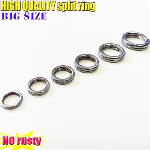 HOT BIG fishing split rings high quality not rusty stainless steel polishing technology 20pcs/lot