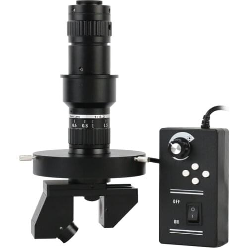 Industrial Electronic Video 3D Microscope Camera Zoom C-Mount Lens 2D 3D Manual Magnifying Glass 4 Zones LED Light Source