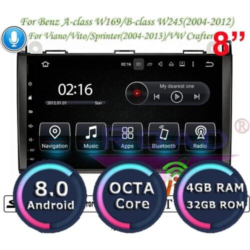 Roadlover Android 8.0 Car GPS Navi For Benz A-class W169 B-class W245 (2004-2012) Viano Vito Sprinter (2004-2013) Stereo NO DVD