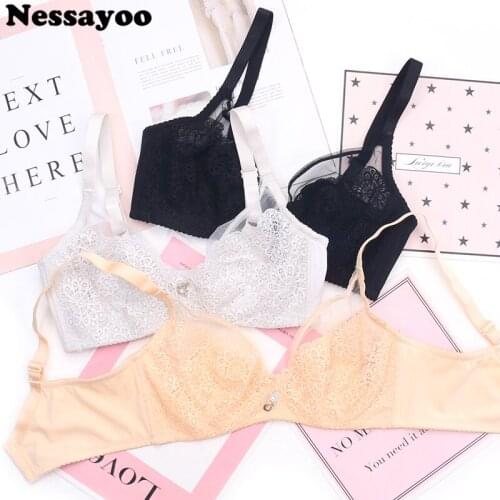 Sexy Push Up Bra Bralette Women Underwire Full Lace Bra Women Underwear Push Up Bra Untra-thin Comfortable Breathable Brassiere