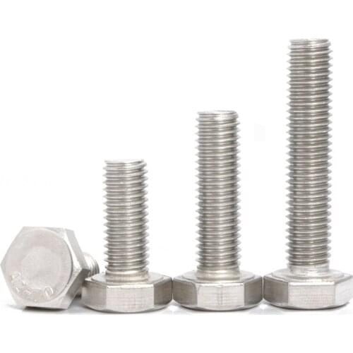 Hex Flat Head Bolt Outer Hexagonal Metric Threaded Machine Screws 304 Stainless Steel M3 M4 M5