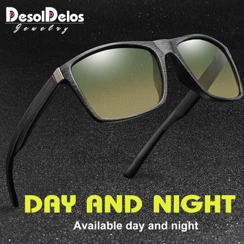 Men Polarized Day Night Driver Sun Glasses New 2017 Top Quality Male Goggles Sunglasses Night Vision Eyewear gafas oculos de sol