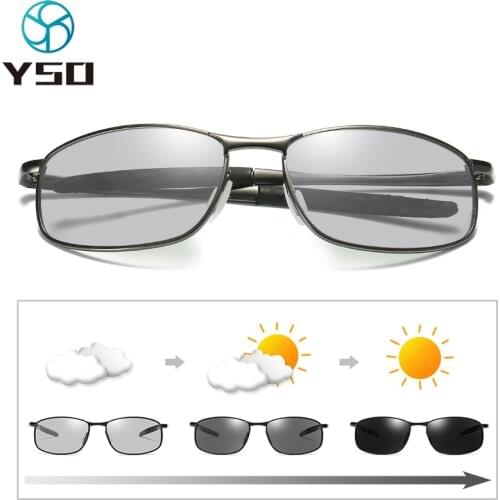 YSO 2020 New Photochromic Sunglasses For Men Women UV400 Protection Polarized Sunglasses For Car Driving Men Glasses 395