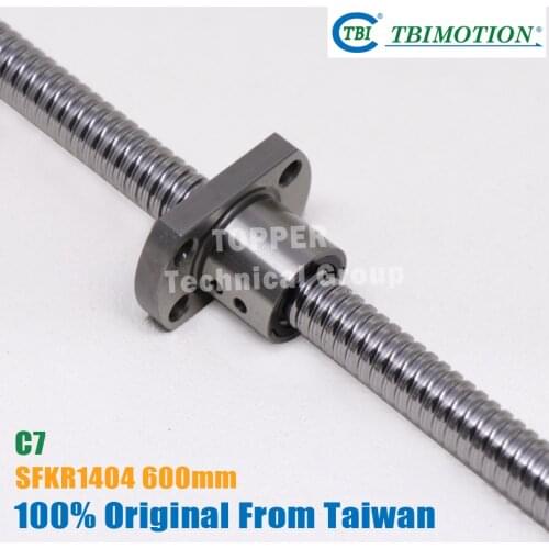Taiwan TBI 1404 ball screw 600mm C7 4mm dia with SFK1404 nut miniature CNC 3d printer parts