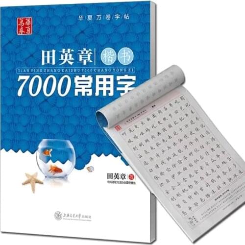 7000 Common words Chinese Characters Calligraphy Copybook Erasable pen Learn hanzi Adults Art writing Books