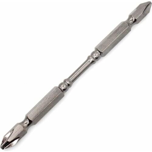 PH2 1/4 Inch Hardness Magnetic 110MM Cross Head Screwdriver Bit Extended Length Double Head Electric Screwdriver Phillips Screw