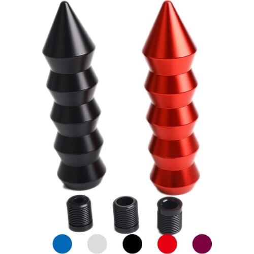 Universal Aluminum 146MM Gear Shift Knob Pointed End Cone Manual Transmission Shifter Lever Knob Gear Bamboo shape