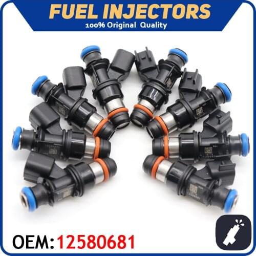 8pcs/set High Quality Fuel Injector Nozzle 12580681 For Suburban Tahoe Express 2500/3500 Cadillac Escalade Hummer H2 H3