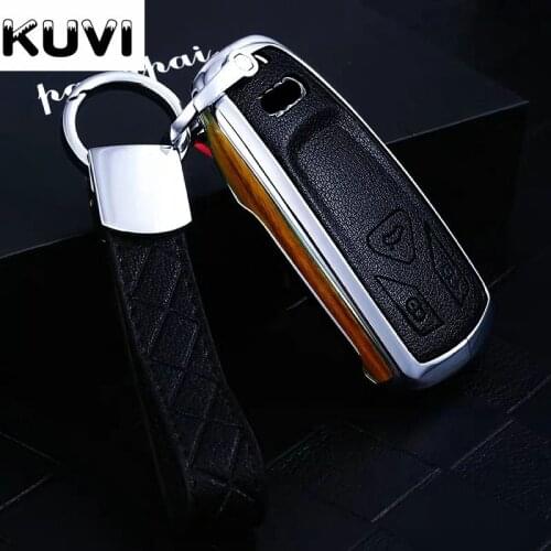 Wood Carbon fiber Alloy Leather Key Protection Cover Case For Audi A4 A5 S4 S5 B9 8W Q7 4M Q5 TT TTS RS Coupe Roadster