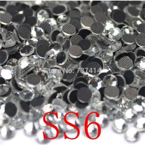 1bags/lot SS6 1440pcs Good quality Mini Size Crystal Clear DMC Flatback Hot Fix Rhinestones Glass Strass Hotfix Rhinestones