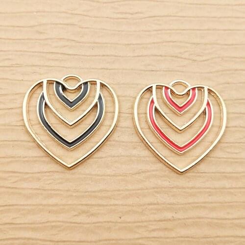 10pcs 23x23mm multiple love charm for jewelry making earring pendant fashion charm bracelet charm