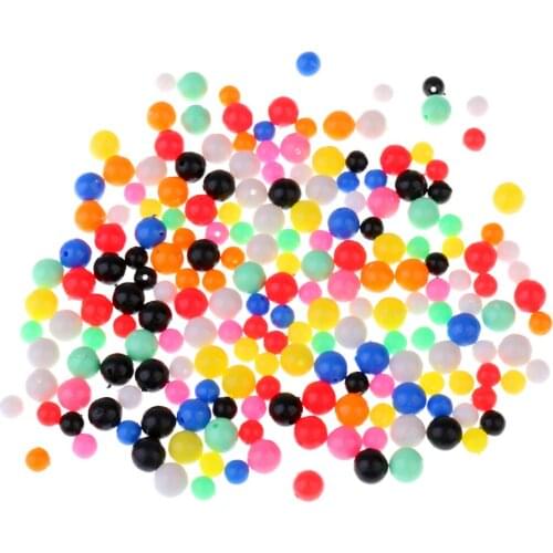 200 Pieces Multi-color Fishing Beads Lure Round Beads Fishing Tackle Environmentally Friendly 6mm 8mm