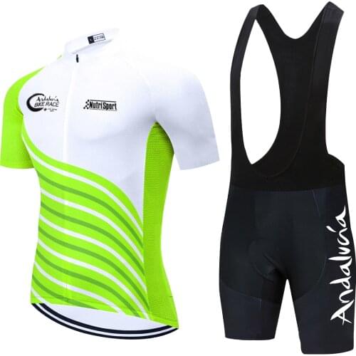 2021 Team Andalucia Cycling Jersey Clothing Bike Pants Sportswear MTB Ropa Ciclismo Mens Summer BICYCLING Maillot Culotte Wear