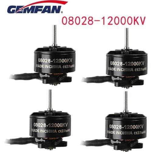 4PCS GEMFAN 08028 12000KV Brushless Motors 1-2S Brushless Motor For Micro FPV Racing RC Drone