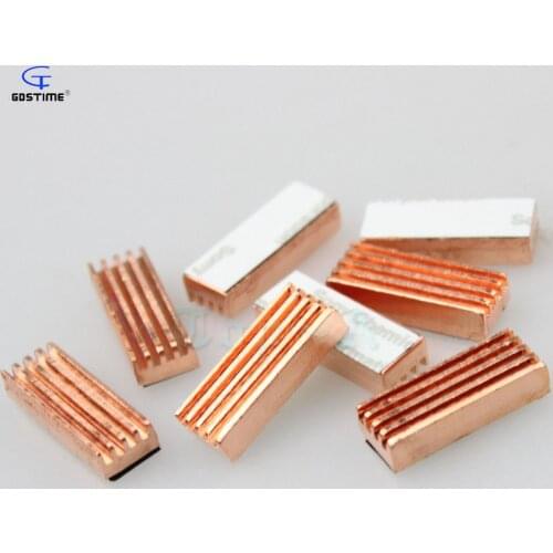 Gdstime 40 pieces RAM Heatsink Fine Copper Heat sink Radiator DDR DDR2 DDR3 MC-200 Memory Cooler 22x8x5mm
