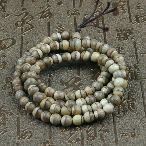 8mm Natural Vietnam Agilawood Beads AAA Ebony Eagle Beads Wooden Mala wood Beads,Meditation Prayer Beads Japa Mala Buddha