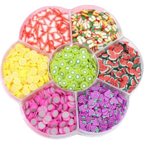 Assorted Fruit Slices Wheel Supplies Acessories Polymer Clay Nail Art