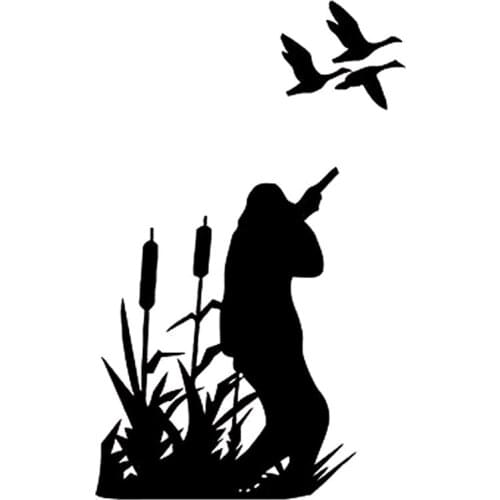 15cm*9cm Car Stickers Funny Hunting Duck PVC Decals Accessories Fashion Car Motorcycle Decals Creative Waterproof