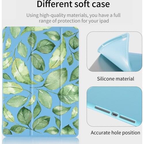 Cute leaves iPad Case For iPad Magnet For iPad Mini 5 4 3 Case For iPad Air 2 Case Pro 2020 11'' Tablet Folding Case 5th 6th