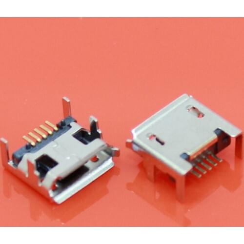 Cltgxdd Computer connector MICRO USB for mobile or tablet Jack V8 5PIN Short needle Fixed foot DIP-4 Center distance 7.2mm
