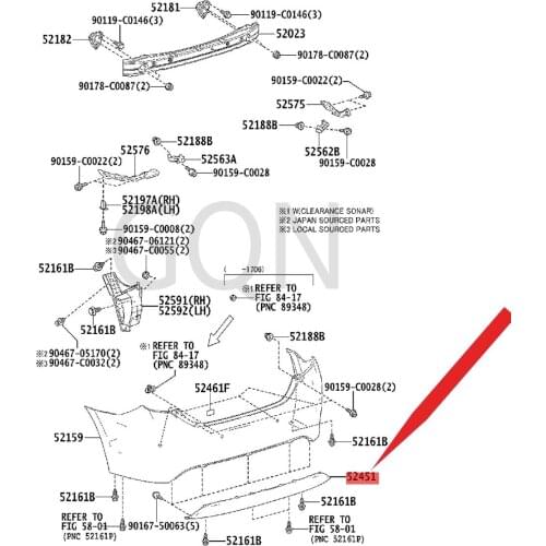 Rear bumper anti-collision parts 2014-Toy ota LEV IN rear protection plate bumper central anti-collision lever plate