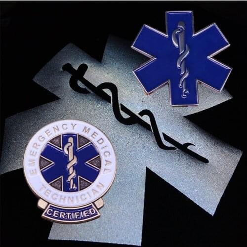 Star of Life Enamel Pin Certified Emergency Diabetic Medical Alert Badge SOS-Symbol Brooch Doctor Nurse Patient Present
