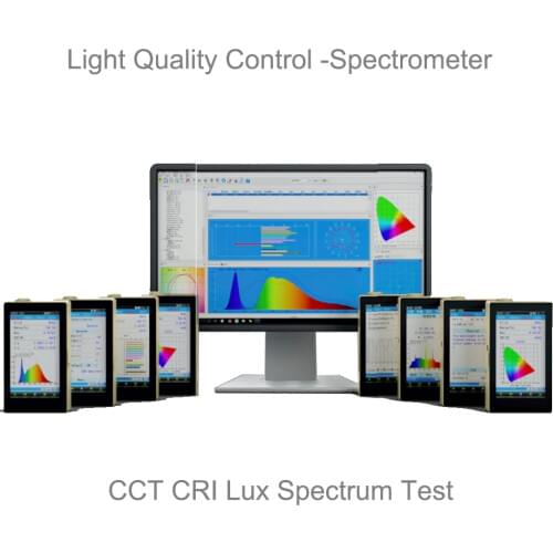 Lux CCT CRI PAR PPFD Test Portable LED Light Spectrometer OHSP350P