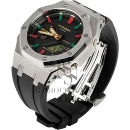 AP The Third Generation 3rd Gen Metal Case Bezel for Casio G-Shock GA-2100 Watchband Rubber Strap Clasp Luxury