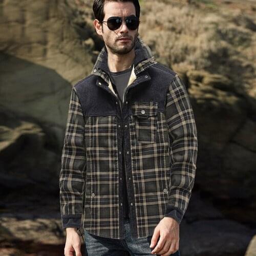 Mens Warm Jacket Fleece Thick Army Coat Autumn Winter Jacket Men Slim Fit Clothing Mens for Business