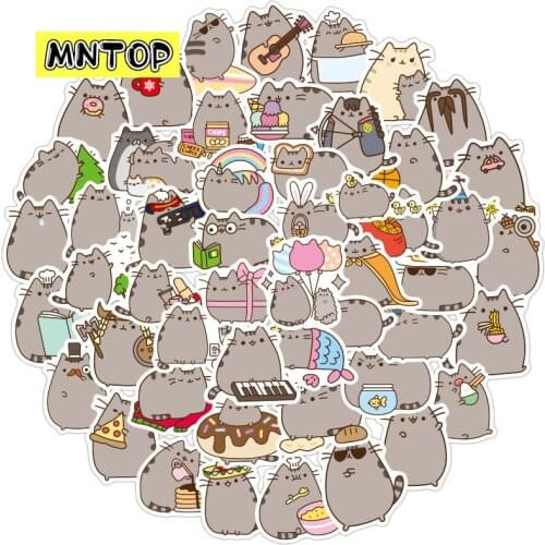 10/30/50pcs/lot Cute Cartoon Cat Stickers Doodle Stickers For Laptop Skateboard Luggage Refrigerator Notebook Laptop Toy Sticker