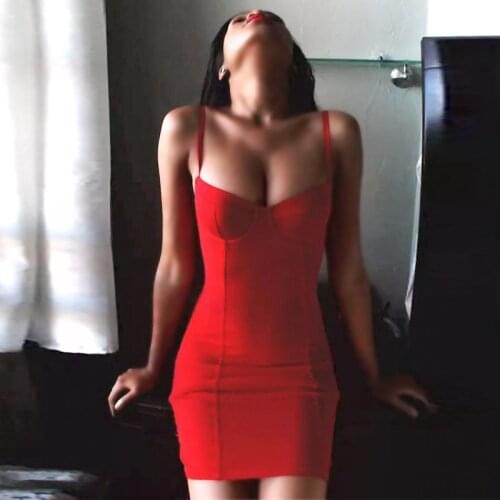 New 2020 Summer Mini Cocktail Dress Straps Fitted Red Royal Blue Black Pink Short Party Dresses