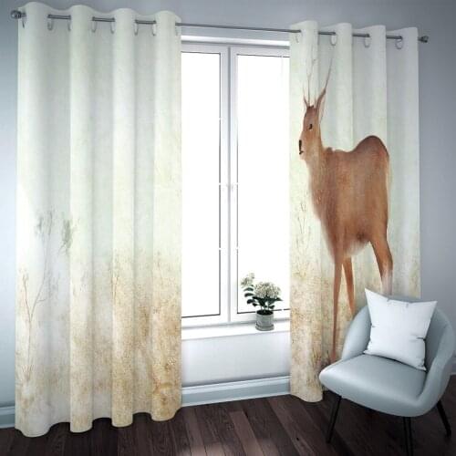 Custom animal curtains Thick shading soundproof windproof curtain personality curtains
