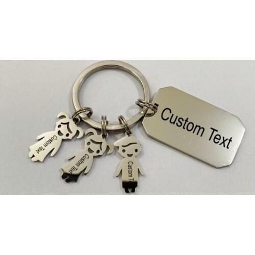 Personalized Keychain Custom Name Family Boy And Girl Key Rings Nameplate Stainless Steel Keychains For Men Women Jewelry Gift