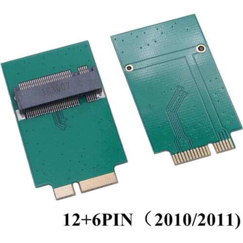 M.2 NGFF SSD A 12 + 6 Pin Adapter Board For MacBook Air 2010 2011 A1370 A1369
