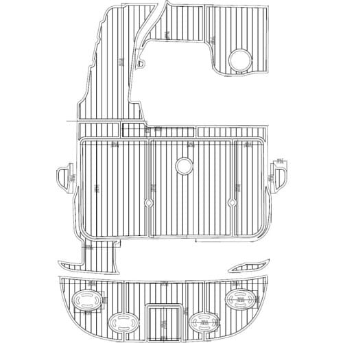 Swim Platform and Cockpit Pad Boat EVA Teak Decking 1/4" 6mm For Searay 290 Sundancer 1999-2000
