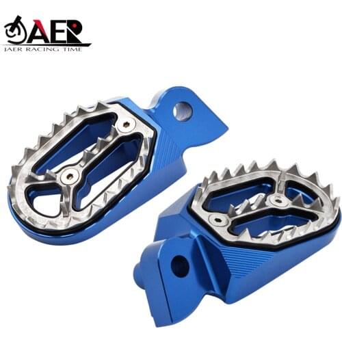 JAER Pit Dirt Bike motorcross CNC Anti-slip Foot Peg Rest for Yamaha YZ85 125 250 YZ WR250F 1999-2015 YZ450F 2004-216