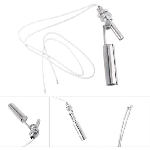0-220V AC/DC Stainless Steel Water Float Switch Level Switch Level Sensor M10 Thread For Humidifiers Water Towers Kitchen Equip