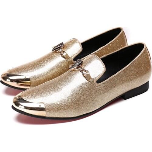 Batzuzhi Luxury 2020 Men Shoes Casual Leather Loafers Shoes Men Metal Cap Toe Driving Moccasins Designers Brand Flats, US6-12