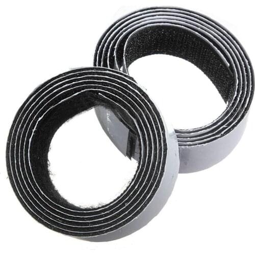 New 1m x20mm Self Adhesive Sticky Hook And Loop Roll Strap Fastener, Black, 20mm