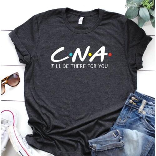 Cute Nurse Certified Nursing Assistant shirts Short Sleeve Tees Fashion Cotton O Neck Female Clothing Plus Size Casual Shirts