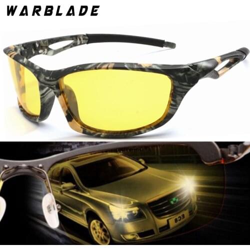Top Quality Mens Polarized Sunglasses Night Vision Yellow Lens Mirror Coating Sun Glasses Male Night Driving Safe Eyewear 2018