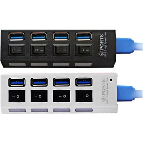 USB 3.0 Hub 4 Ports 5Gbps High Speed Hub-usb Portable USB Hub With On/Off Switch USB Splitter Adapter Cable