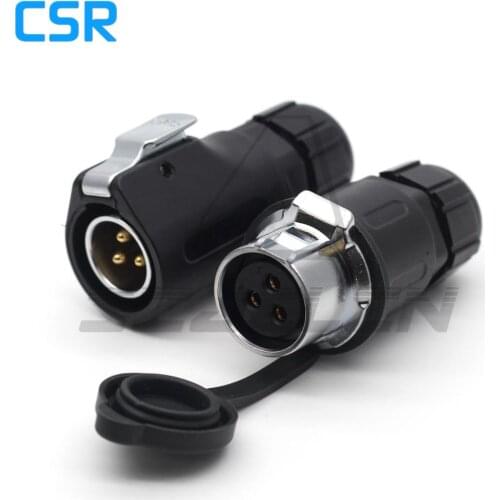 XHP20 , 3 Pin Waterproof Connector LED Power Cable Connector Male Female Docking connector IP67