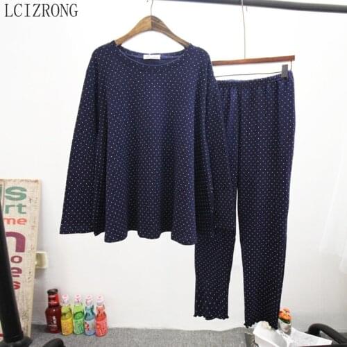 Spring Fashion Dolt 2pcs Pajamas Set Women Summer Korean Loose Plus Size Nightgown Long Sleeve Sleepwear Lingerie Female