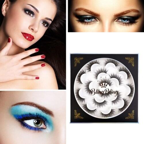 10 Pairs False Eyelashes Bushy Slim Soft Natural Thick 3D Eyelash Extension Lashes Makeup Eyelash Extension Eye Cosmetics