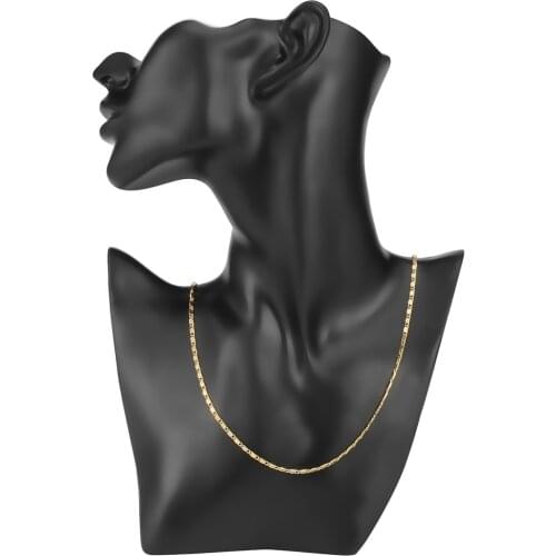 16-30inches wholesale hot sale Beautiful fashion Elegant Gold color chain pretty men women Necklace Jewelry wedding gift LN038