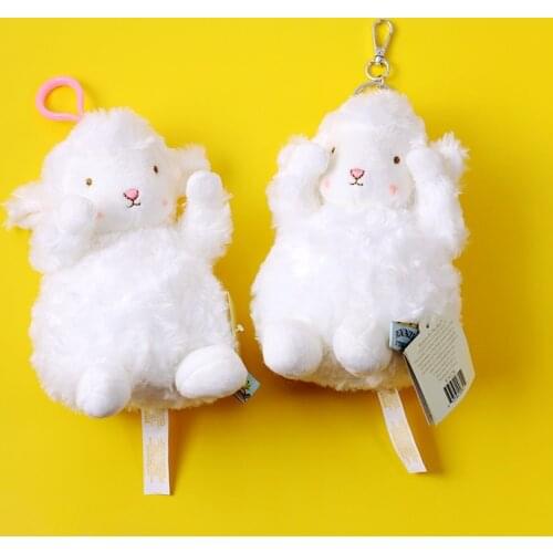 2021 Cute Cartoon Bunnies Sheep Ship Pet Doll Fur Woolen Key Chain Car Keyring Holder Bag Pendant Keychain Plush Toys D535
